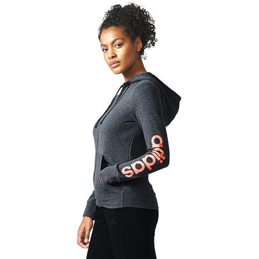 Bluza z kapturem damska Essentials Linear Full-Zip Hoodie Fleece Adidas XXS promocja SPORT-SHOP.pl