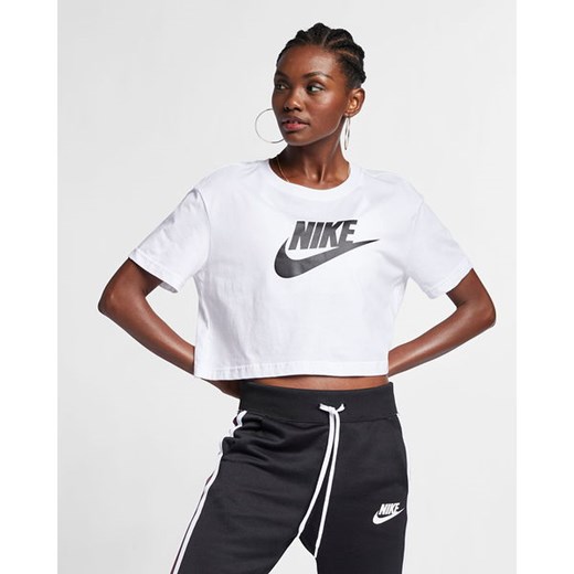 Koszulka damska Sportswear Cropped Essentials Icon Futura Nike Nike XL okazyjna cena SPORT-SHOP.pl