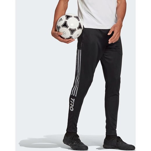 Spodnie piłkarskie męskie Tiro Reflective Wording Track Adidas M okazja SPORT-SHOP.pl