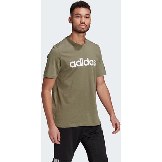 Koszulka męska Essentials Embroidered Linear Logo Tee Adidas XL wyprzedaż SPORT-SHOP.pl