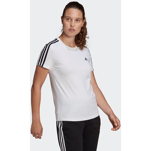 Koszulka damska Loungewear Essentials Slim 3-Stripes Tee Adidas XS SPORT-SHOP.pl okazja