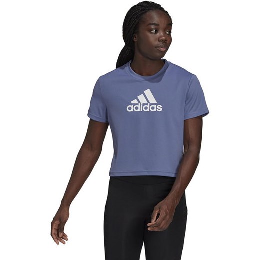 Koszulka damska Aeroready Designed 2 Move Logo Sport Cropped Tee Adidas XS okazyjna cena SPORT-SHOP.pl