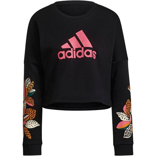 Bluza damska X FARM Rio Print Loose Cropped Fleece Logo Sweatshirt Adidas S promocja SPORT-SHOP.pl