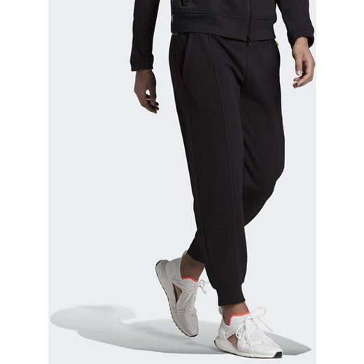 Spodnie damskie czarne Adidas w sportowym stylu dresowe 