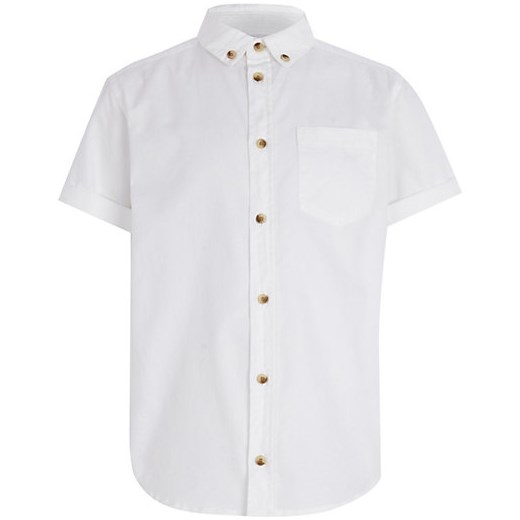 Boys white oxford shirt river-island bialy t-shirty