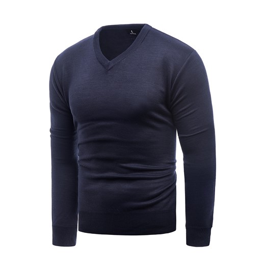 bluza /sweter męski 2200a - granatowy ze sklepu Risardi w kategorii Swetry męskie - zdjęcie 127216956