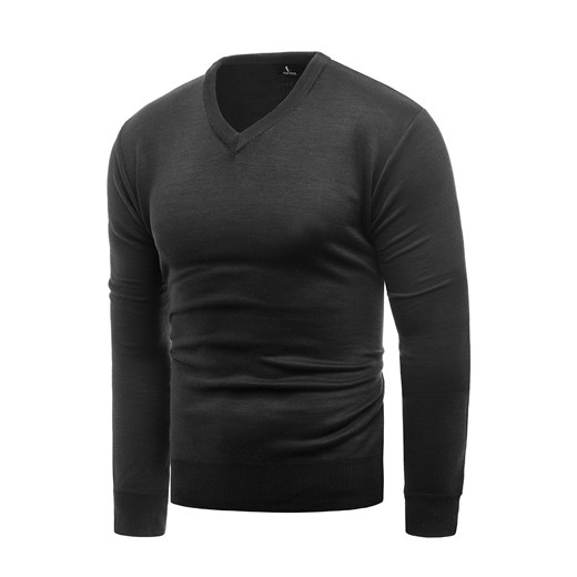 Sweter męski 2200a - czarny ze sklepu Risardi w kategorii Swetry męskie - zdjęcie 127216958