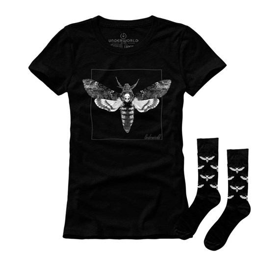 Zestaw damska koszulka i skarpety Underworld Night butterfly Underworld ONE SIZE wyprzedaż morillo