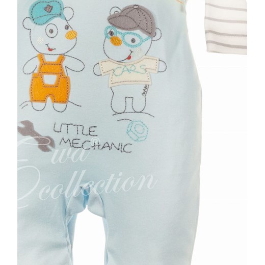 Pajac niemowlęcy BARTUŚ niebieski NewYorkStyle Ewa Collection 62 promocyjna cena NYS