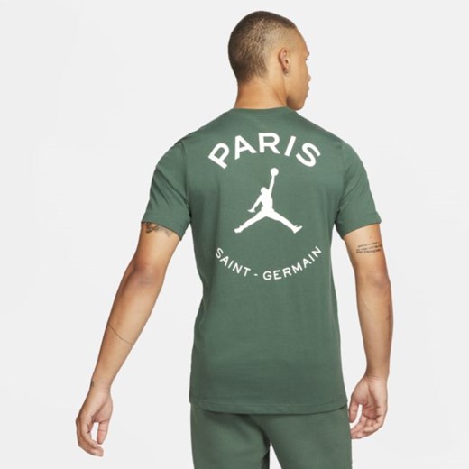 T-shirt męski z logo Paris Saint-Germain - Zieleń Nike 2XL Nike poland