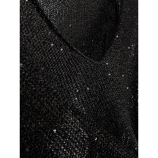 Reserved - Dzianinowa bluzka z cekinami - Czarny Reserved S Reserved