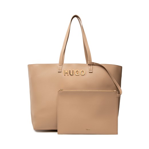Shopper bag Hugo Boss matowa na ramię 