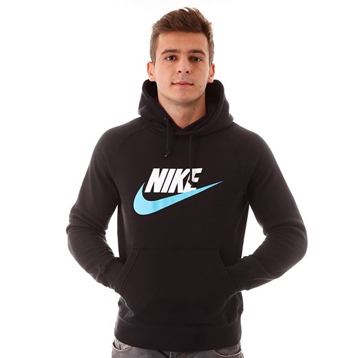 NIKE BLUZA NIKE AW77 HOODY LOGO POP sizeer czarny 