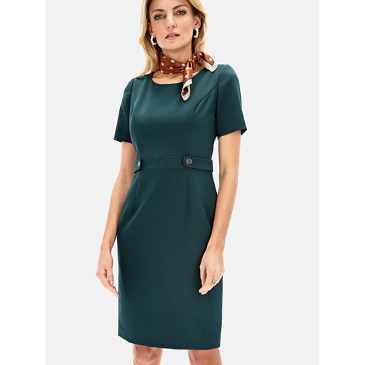 Elegancka sukienka z dekorującym akcentem w talii L'AF Greta 40 promocja Eye For Fashion