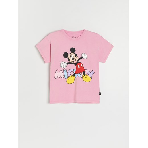 Reserved - T-shirt Mickey Mouse - Różowy Reserved 158 wyprzedaż Reserved