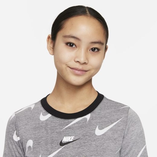 T-shirt z długim rękawem dla dużych dzieci (dziewcząt) Nike Sportswear - Czerń Nike L Nike poland
