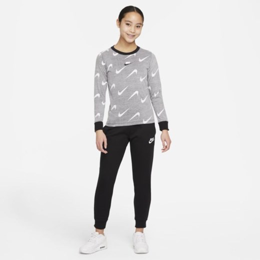 T-shirt z długim rękawem dla dużych dzieci (dziewcząt) Nike Sportswear - Czerń Nike M Nike poland