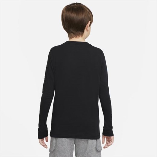 T-shirt z długim rękawem dla dużych dzieci (chłopców) Nike Sportswear - Czerń Nike M Nike poland