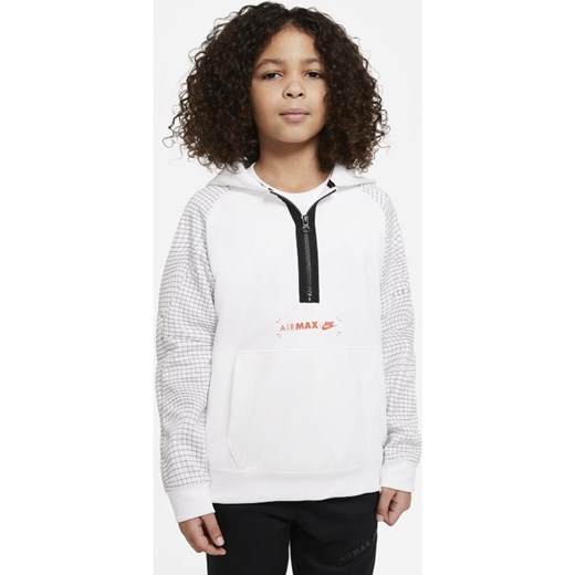 Dzianinowa bluza z kapturem i zamkiem 1/2 dla dużych dzieci (chłopców) Nike Nike XS Nike poland
