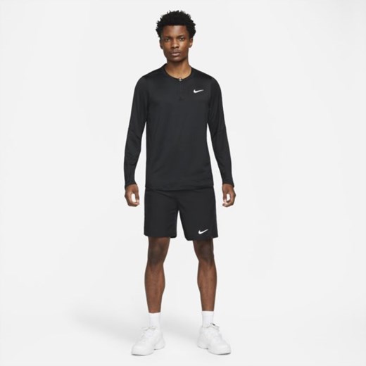 Męska koszulka do tenisa z zamkiem 1/2 NikeCourt Dri-FIT Advantage - Czerń Nike 2XL Nike poland