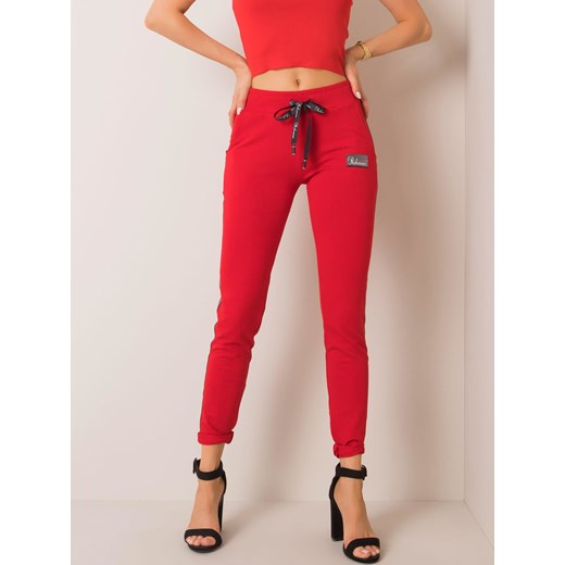 Czerwone damskie spodnie dresowe Sheandher.pl XL Sheandher.pl