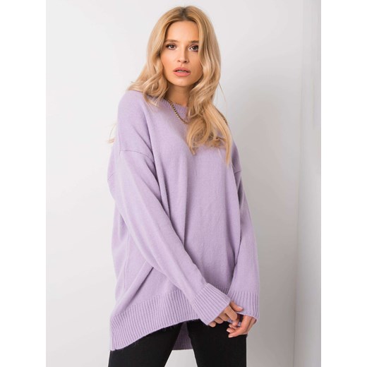 RUE PARIS Fioletowy sweter oversize Sheandher.pl ONE SIZE Sheandher.pl