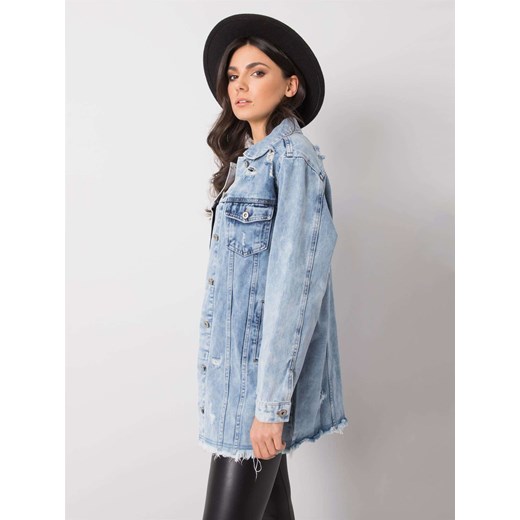 Niebieska kurtka jeansowa z przetarciami Sheandher.pl S\M Sheandher.pl