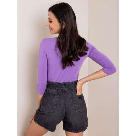 Bluzka basic z bawełny wrzosowa Sheandher.pl XL Sheandher.pl