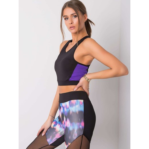 FOR FITNESS Czarno-fioletowy top sportowy Sheandher.pl XS Sheandher.pl