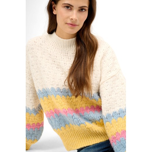 Sweter damski ORSAY w paski z okrągłym dekoltem casualowy 