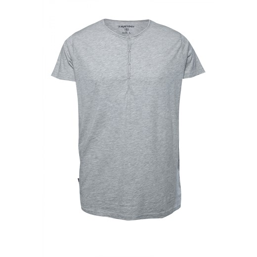 Button-neck T-shirt terranova szary t-shirty