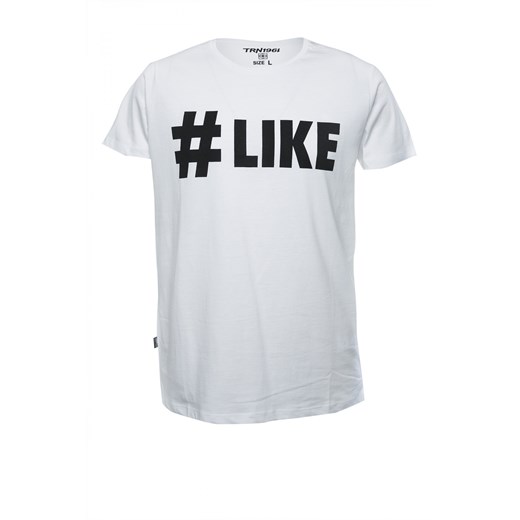 T-shirt with "social " print terranova bialy nadruki