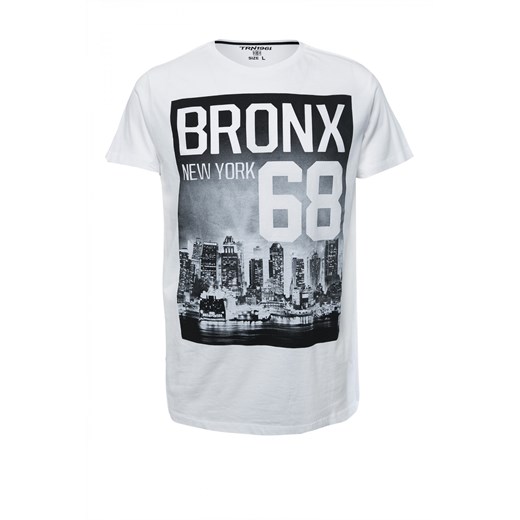 T-shirt with "New York" print terranova bialy nadruki
