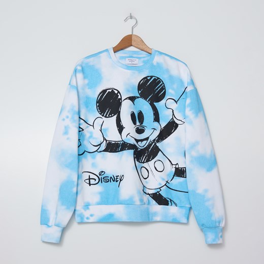 House - Bluza tie-dye z nadrukiem Mickey Mouse - Niebieski House XS okazja House
