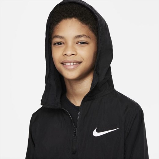 Kurtka do koszykówki dla dużych dzieci (chłopców) Nike Dri-FIT Crossover - Czerń Nike S Nike poland