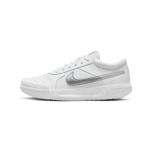 Buty sportowe damskie Nike do tenisa zoom na płaskiej podeszwie wiązane 