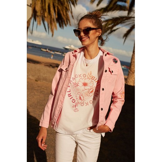 Kurtka damska Naoko z kapturem wielokolorowa casual 