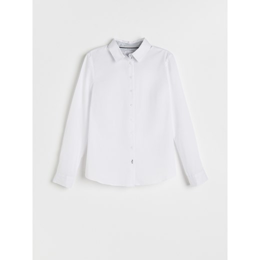 Reserved - Koszula z bawełną organiczną - Biały Reserved 44 Reserved