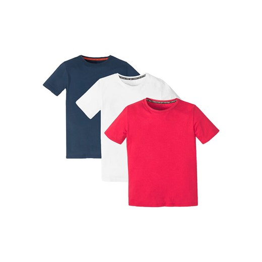 T-shirt chłopięcy basic (3 szt.) | bonprix 104/110 bonprix