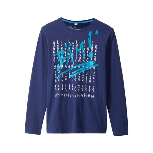 Shirt chłopięcy z długim rękawem i nadrukiem | bonprix 128/134 bonprix