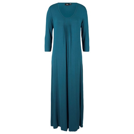 Długa sukienka ze stretchem, o linii litery A, rękawy 3/4 | bonprix 36/38 bonprix