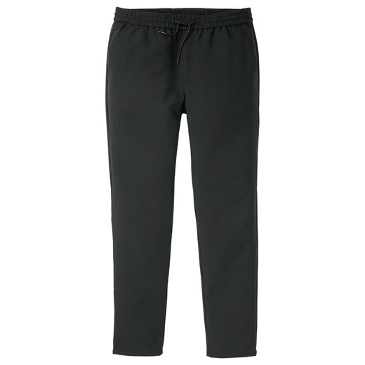 Spodnie garniturowe Slim Fit Tapered z gumką w talii | bonprix 58 bonprix