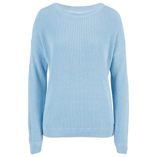 Sweter z dekoltem w łódkę i ażurowym wzorem w rękawach | bonprix 44/46 bonprix