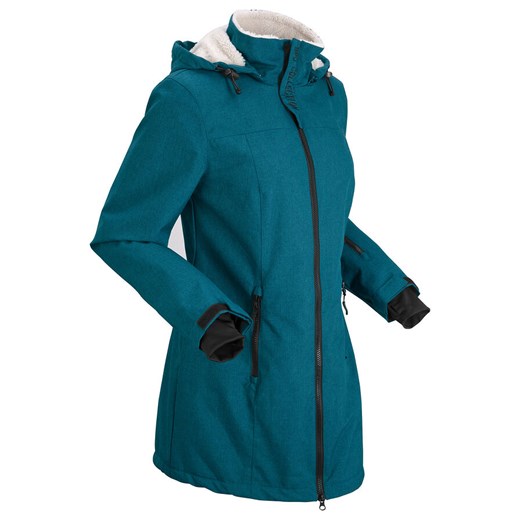 Długa kurtka outdoorowa funkcyjna z polarem barankiem | bonprix 38 bonprix