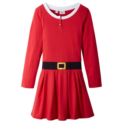 Sukienka dziewczęca bożonarodzeniowa z dżerseju | bonprix 128/134 bonprix