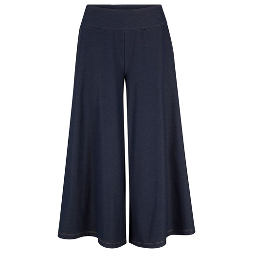 Spodnie shirtowe w optyce dżinsowych, culotte | bonprix 40/42 bonprix