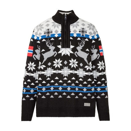 Sweter ze stójką w norweski wzór | bonprix 44/46 (S) bonprix