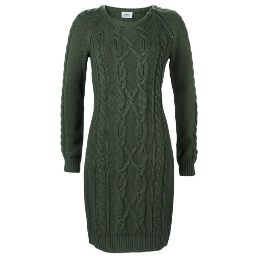 Sukienka dzianinowa z zamkiem | bonprix 44/46 bonprix