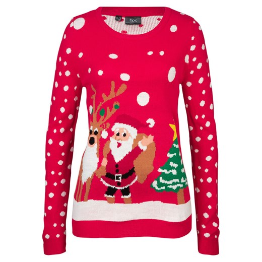 Sweter z bożonarodzeniowym motywem | bonprix 44/46 bonprix