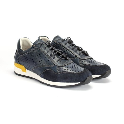 Granatowe sneakersy PETER Domeno 45 Domenoshoes okazyjna cena